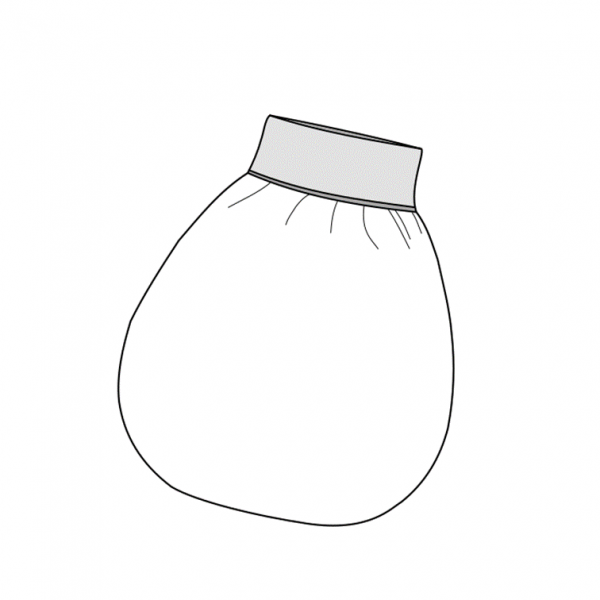 JULAWI Baby-Pucksack eBook Schnittmuster Skizze Zeichnung